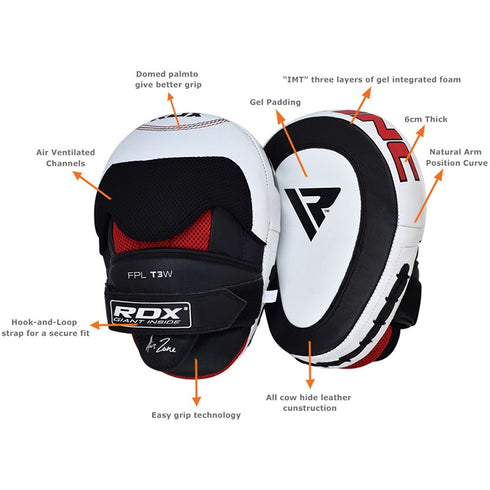 RDX T3 ZERO IMPACT LEATHER BOXING PADS-4